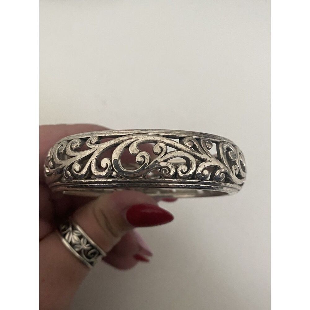 Brighton Scrolled Hinged Bangle Bracelet